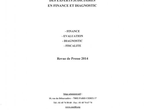 Finance and evaluation – Articles published by the CNEJFD – collection 2014